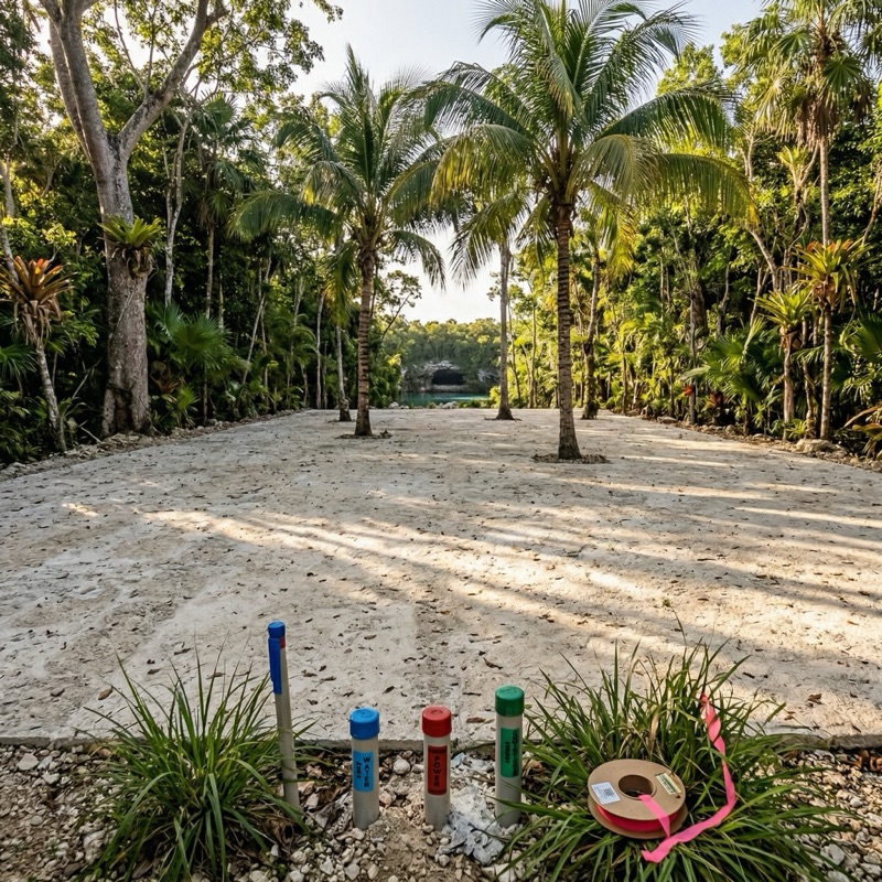 Cleared jungle building lot